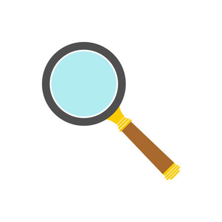 Magnify icon. Search symbol. Magnifying glass in flat style. Vector illustration.のイラスト素材