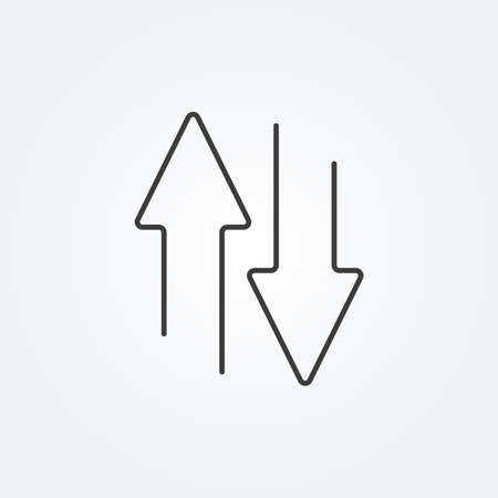 Arrows line icon. Transfer or exchange concept. Vector illustration.のイラスト素材