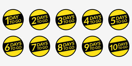 Number of days left to go set.のイラスト素材