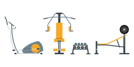 Gym equipment for fitness exercise.のイラスト素材