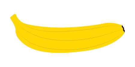 Banana icon. Healthy fruit with leaf. Vector illustration.のイラスト素材