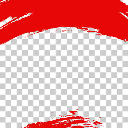 Social media frame or post template in grunge style. Square brush border, banner or poster for story or sale layout design. vector illustration.のイラスト素材