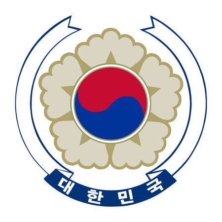 Vector coat of arms South Korea.のイラスト素材