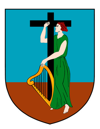 Coat of arms of the British overseas territory Montserrat.のイラスト素材