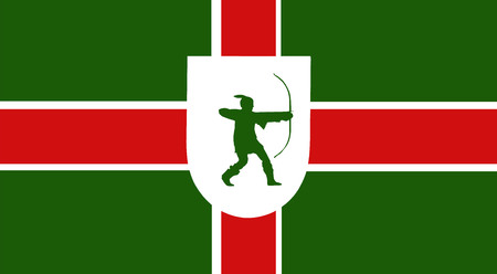 Vector flag of Nottinghamshire County, England. United Kingdom.のイラスト素材
