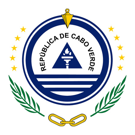 Cape Verde coat of arms, seal or national emblem, isolated on white background.のイラスト素材