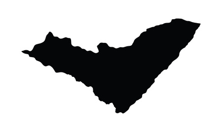 Alagoas, Brazil, vector map isolated on white background. High detailed silhouette illustration.のイラスト素材