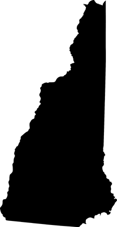 New Hampshire vector map isolated on white background. High detailed silhouette illustration.のイラスト素材
