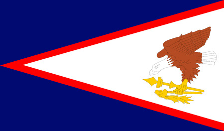 Vector flag Of American Samoa.のイラスト素材