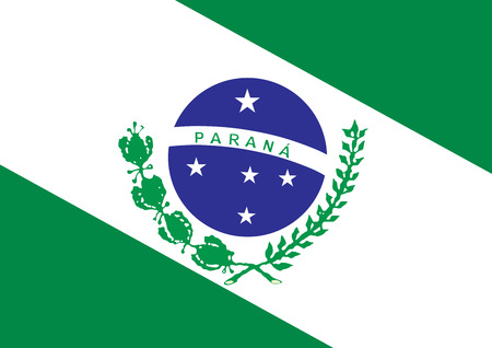 Parana flag vector, Brazil state.のイラスト素材