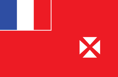 Flag of Wallis and Futuna vector.のイラスト素材