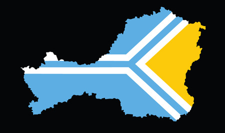 Tuva Republic map design.のイラスト素材