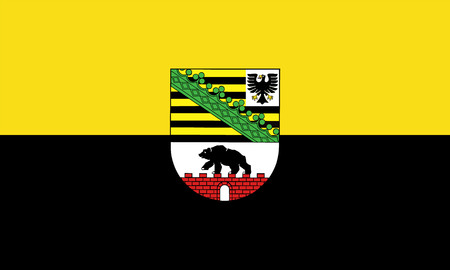 Vector flag of Saxony-Anhalt is a landlocked federal state of Germanyのイラスト素材