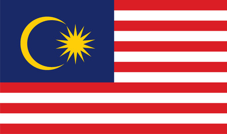 Kuala Lumpur vector city flag. Malaysia city flag.のイラスト素材