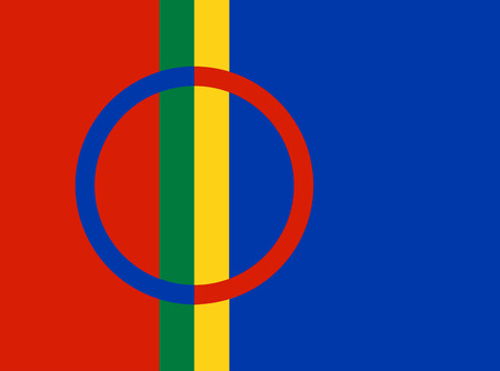 Sami people vector flag illustration.のイラスト素材