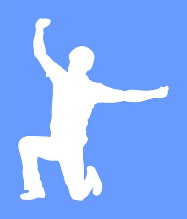 A Greek Evzone dancing vector silhouette isolated on white. Traditional folk dance. Dancer man vector illustration. Traditional Balkan Greece folklore kolo. Sirtaki, syrtaki . Wedding dance ceremony.のイラスト素材