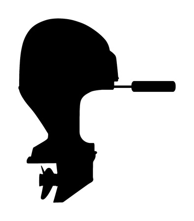 Vector of Boat engine vector silhouette - ID:1-119488602 - Royalty Free ...