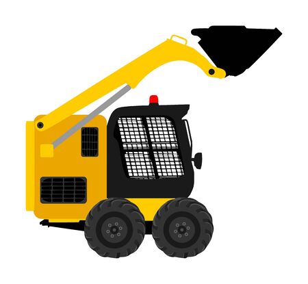 Mini Dozer Vector Vector of Mini bulldozer, skid loader - ID:1-134477385 - Royalty Free ...