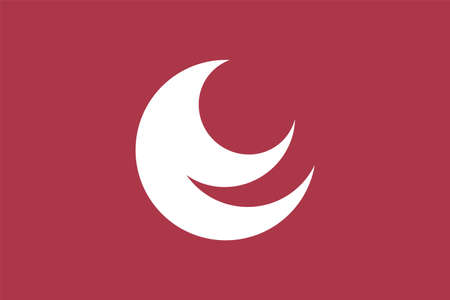 Hiroshima flag vector illustration.  Japan prefecture symbol.のイラスト素材