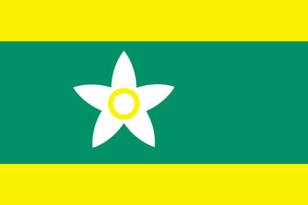 Ehime flag vector illustration.  Japan prefecture symbol.のイラスト素材
