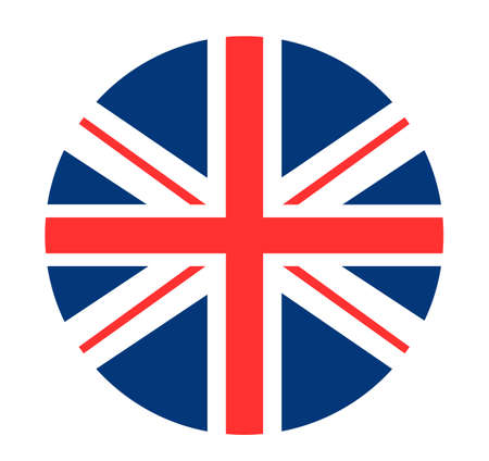 Great Britain flag circle vector. United Kingdom national symbol illustration.のイラスト素材