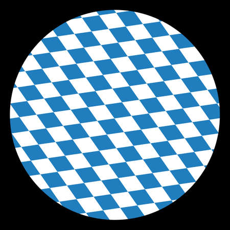 October fest Bavarian flag banner vector illustration. German Bavaria circle badge  symbol. Decorative seamless.のイラスト素材