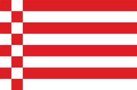 Vector flag of Bremen state, city in Germany, Original and simple flag isolated vector in official colors and Proportion Correctly, vector illustration isolated.のイラスト素材