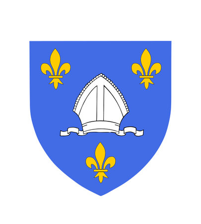 France Historical province Saintonge coat of arms flag vector illustration. French Atlantic coast territory.のイラスト素材
