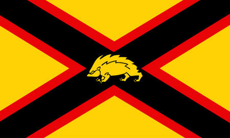 Dumfriesshire flag vector illustration isolated. Historic Scotland territory symbol.のイラスト素材