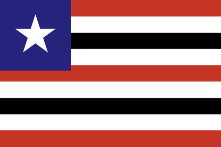 Maranhao flag vector illustration isolated on background. State in Brazil national symbol. South America region emblem.のイラスト素材