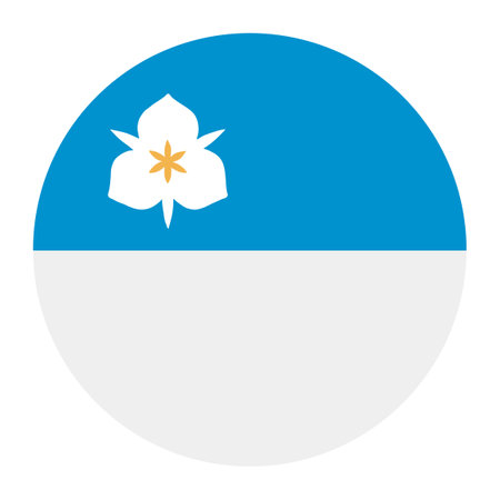 Circle badge Salt lake City flag vector illustration isolated on background. Capital town in Utah State. USA city symbol. United States of America town emblem Button Salt lake Cityのイラスト素材