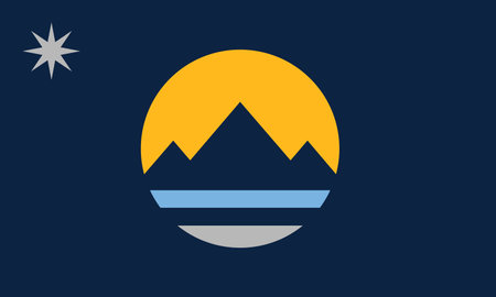 City Reno flag vector illustration isolated on background. Town in Nevada. USA city symbol. United States of America town emblem banner.のイラスト素材