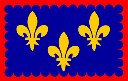 France historical province Berry flag vector illustration isolated background. Duchess of Berry was a title in the Peerage of France. Duchy of Berry emblem coat of armsのイラスト素材