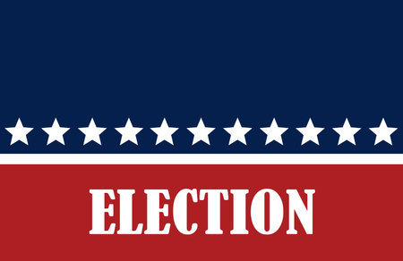 Republican VS democrat political parties USA flag symbol vector illustration. USA presidential...
