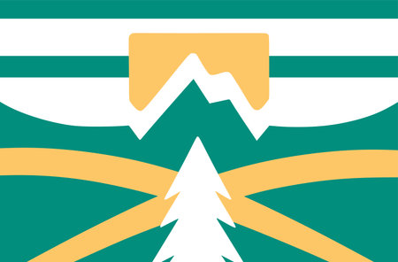 Enumclaw city flag vector illustration isolated, King County, Washington, United States of America. Emblem banner  town Enumclaw sticker.のイラスト素材