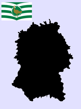 County Wiltshire map vector silhouette illustration isolated. Territory in South West England region, Great Britain, United Kingdom. England province map. Wiltshire flag emblem.のイラスト素材