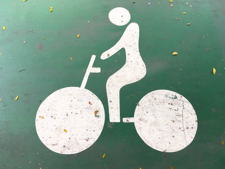 Sign Bicycle laneの写真素材