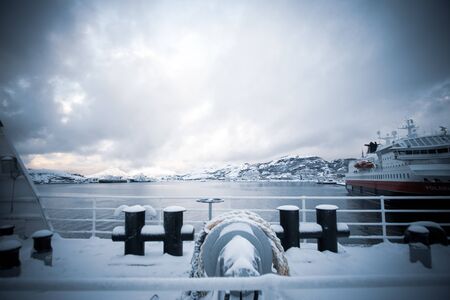cold winter in norwayの写真素材