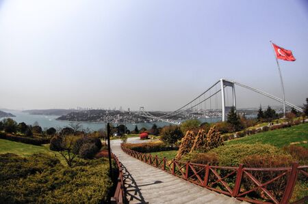 Bosphorus bridge in istanbulの写真素材