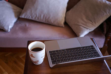 working home office with coffeeのeditorial素材