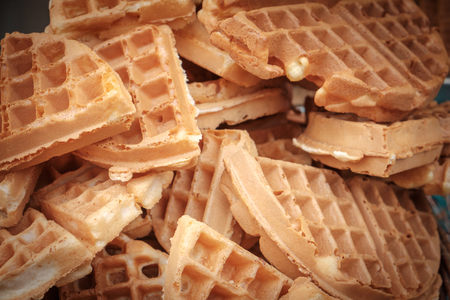 A pile of Wafflesの写真素材
