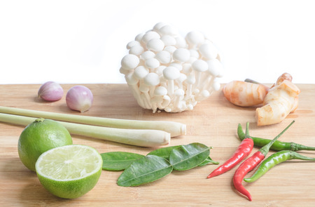 Vegetables and ingredient for Tom Yumの写真素材