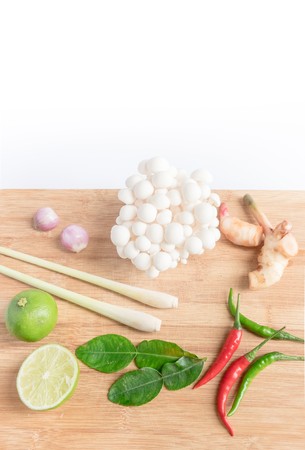 Vegetables and ingredient for Tom Yumの写真素材