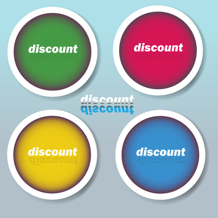 set of discount labelsのイラスト素材