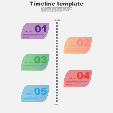 Infographic design template with paper tags. Idea to display information, ranking and statistics with orginal and modern style.のイラスト素材