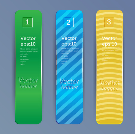 Set of bookmarks, stickers, labels, tags. Vector templateのイラスト素材
