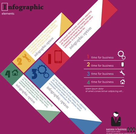 Timeline infographics, elements and icons. Vectorのイラスト素材