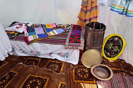 Interior of traditional tatar houseのeditorial素材