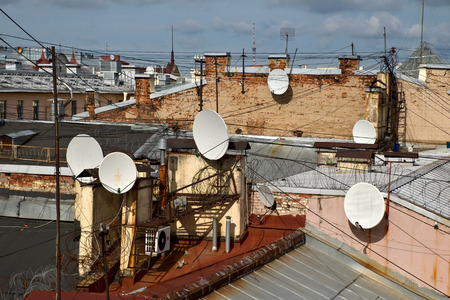 Roofs of Saint-Petersburg, Russiaの写真素材