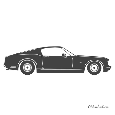Old vintage classic car icon. Vector illustration.のイラスト素材